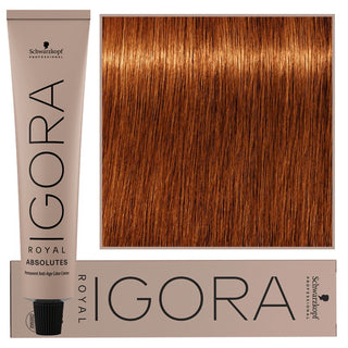 Schwarzkopf Professional Igora Royal Absolutes Перманентная крем-краска с коллагеном для волос 60 мл 7-70 | Средний натуральный медно-русый 