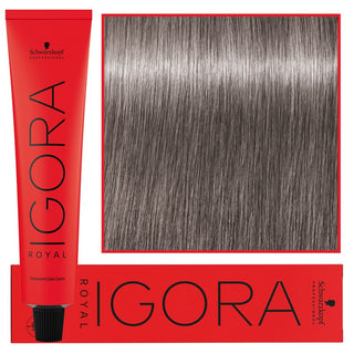 Schwarzkopf Профессиональная стойкая крем-краска для волос Igora Royal 60 мл 8-21 | Светлый пепельный блондин Cendre 