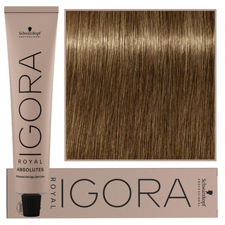 Schwarzkopf Professional Igora Royal Absolutes Перманентная краска для волос с коллагеном 60 мл 7-450 | Натуральный средне-русый бежево-золотистый 