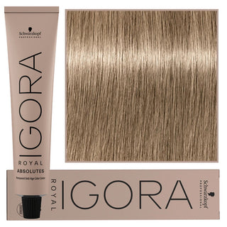 Schwarzkopf Professionel Igora Royal Absolutes Permanent hårfarve med kollagen til hår 60 ml 8-01 | Lys blond naturlig cendre 