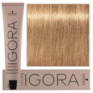 Schwarzkopf 프로페셔널 이고라 로얄 앱솔루트 콜라겐 영구 염색약 60ml 9-560 | 엑스트라 라이트 블론드 내추럴 골드 초콜릿 