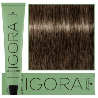 Schwarzkopf Professional Igora Zero Amm 60 ml 4-0 | Keskiruskea luonnollinen hiusväri 