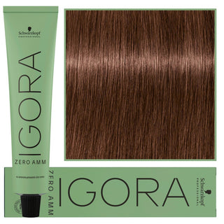 Schwarzkopf Professional Igora Zero Amm Tinte para Cabello 60ml 6-68 | Rubio Oscuro Rojo Chocolate 