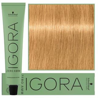 Schwarzkopf Professional Igora Zero Amm Tinte para Cabello 60ml 9-50 | Rubio Claro Extra Natural Dorado 