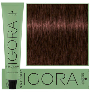 Hiusväri Schwarzkopf Professional Igora Zero Amm 60 ml 4-68 | Keskiruskea suklaanpunainen 