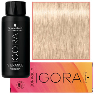 Schwarzkopf プロフェッショナル イゴラ ヴァイブランス – アンモニア不使用の半永久カラー 60ml 10-51 |ゴールデン サンドル デリケート