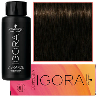 Schwarzkopf プロフェッショナル イゴラ ヴァイブランス – アンモニア不使用の半永久カラー 60ml 4-68 |ミディアムレッド チョコレートブラウン