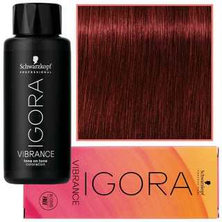 Schwarzkopf Professional Igora Vibrance – アンモニアを含まない半永久的な染料 60ml 5-88 |エクストラライトレッドブラウン