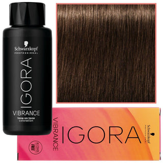 Schwarzkopf プロフェッショナル イゴラ ヴァイブランス – アンモニアを含まない半永久的なカラー 60ml 5-65 |ライトゴールドチョコレートブラウン