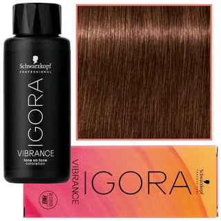 Schwarzkopf プロフェッショナル イゴラ ヴァイブランス – アンモニアを含まない半永久的なカラー 60ml 6-68 |ダークブロンドチョコレートレッド