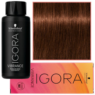 Schwarzkopf Professional Igora Vibrance – Tinte semipermanente sin amoníaco 60ml 5-7 | Castaño claro cobrizo 
