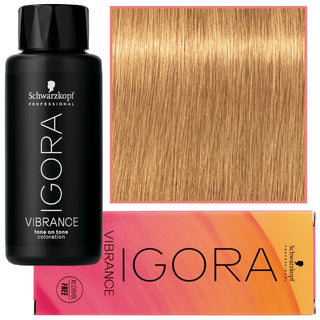 Schwarzkopf Professional Igora Vibrance – Puolipysyvä ammoniakiton hiusväri 60ml 9-55 | Erittäin vaalea kullanvaalea ekstra 