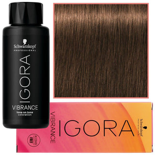 Schwarzkopf プロフェッショナル イゴラ ヴァイブランス – アンモニアを含まない半永久的なカラー 60ml 5-5 |ライトゴールデンブラウン