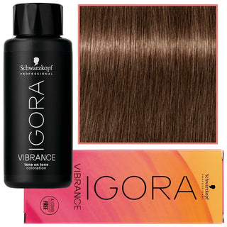 Schwarzkopf プロフェッショナル イゴラ ヴァイブランス – アンモニア不使用の半永久カラー 60ml 6-46 |ダークチョコレートベージュブロンド
