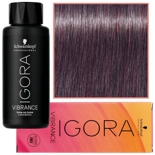 Schwarzkopf Professional Igora Vibrance – Tinte semipermanente sin amoníaco 60ml 8-19 | Rubio Claro Ceniza Violeta 