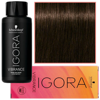 Schwarzkopf プロフェッショナル イゴラ ヴァイブランス – アンモニア不使用の半永久カラー 60ml 4-46 |ミディアムブラウン サンドルチョコレート