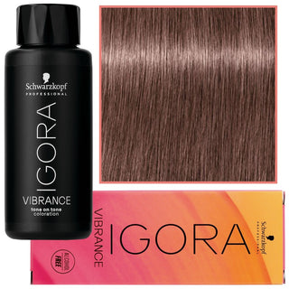 Schwarzkopf Professional Igora Vibrance – Coloration semi-permanente sans ammoniaque 60ml 7-48 | Blond Moyen Beige-Rouge 