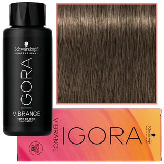 Schwarzkopf プロフェッショナル イゴラ ヴァイブランス – アンモニア不使用の半永久カラー 60ml 6-0 |ナチュラルダークブロンド