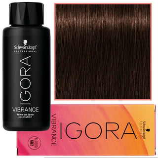 Schwarzkopf プロフェッショナル イゴラ ヴァイブランス – アンモニアを含まない半永久的なカラー 60ml 4-6 |ミディアムチョコレートブラウン