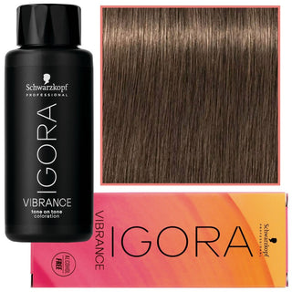 Schwarzkopf プロフェッショナル イゴラ ヴァイブランス – アンモニアを含まない半永久的なカラー 60ml 6-6 |ダークチョコレートブロンド