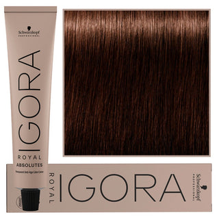 Schwarzkopf Igora Royal Absolutes Professional Vopsea permanentă cu colagen pentru păr 60 ml 5-60 | Castaniu ciocolatiu deschis natural 