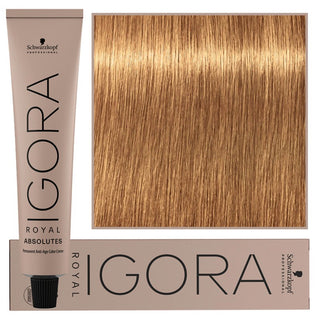 Schwarzkopf Igora Royal Absolutes Profesional Vopsea Permanentă cu Colagen pentru Păr 60ml 9-60 | Blond Ciocolată Extra Deschis Natural 