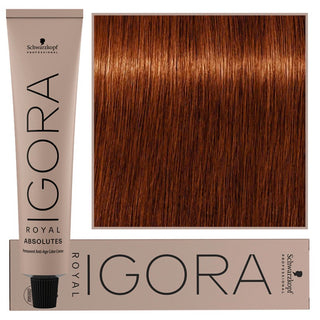 Schwarzkopf Igora Royal Absolutes Professional Vopsea permanentă cu colagen pentru păr 60 ml 6-70 | Blond cupru închis natural 