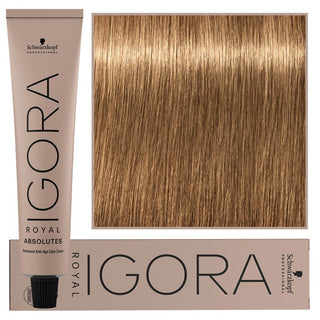 Schwarzkopf Igora Royal Absolutes Professional Vopsea permanentă cu colagen pentru păr 60 ml 8-50 | Blond deschis natural auriu 