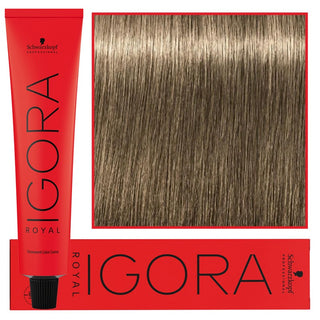 Schwarzkopf Professional Igora Royal Tinte permanente para cabello 60 ml 8-46 | Rubio claro beige chocolate 