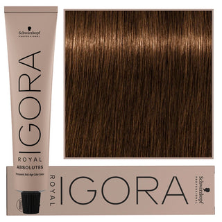 Schwarzkopf Professional Igora Royal Absolutes Перманентная краска для волос с коллагеном 60 мл 8-60 | Светлый натуральный шоколадный блондин 