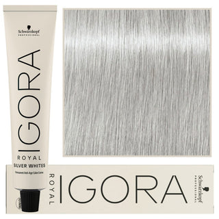 Schwarzkopf Профессиональная тонирующая краска для волос Igora Silver Whites, 60 мл, серебро 