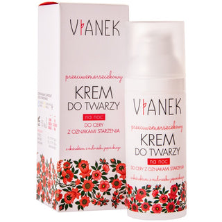 Vianek Krem do twarzy przeciwzmarszczkowy na noc z kwasem hialuronowym 50 ml 
