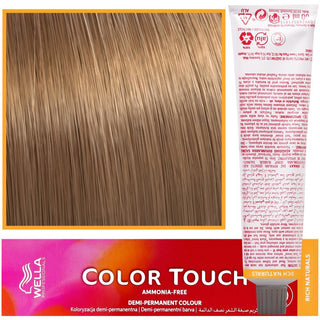 WELLA COLOR TOUCH Tinta para cabelo 60 ml 8/38 Louro claro dourado pérola 