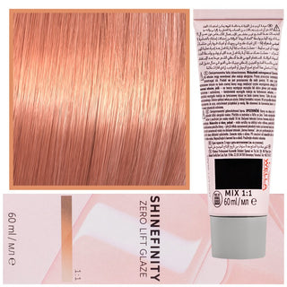 Wella Shinefinity Zero Lift Glaze Tinta para Cabelo 60ml 08/34 | Louro Vermelho Dourado Claro 