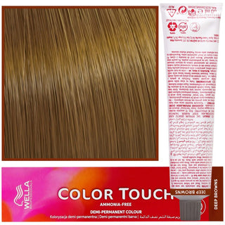 WELLA COLOR TOUCH Tinta para Cabelo 60 ml 8/73 Loiro Claro Castanho Dourado 