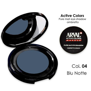 Arval Pure Mat Eye Shadow N. 04 - Blu Notte Matné oční stíny 