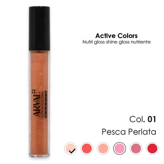 Arval Nutri Gloss Shine N. 01 Perlato Pesca — Gloss