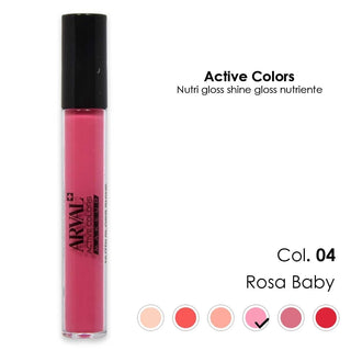 Arval Nutri Gloss Shine No. 04 - Baby Pink Nourishing Gloss 