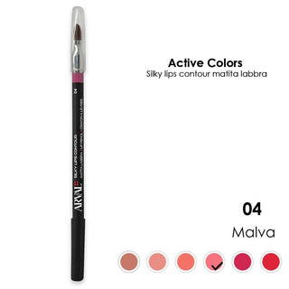 Arval Silky Lips Contour N. 04 - Malva Læbeblyant - Træ 