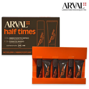 Arval Half Times 3 Fiale Abbronzanti + 3 Fiale Fissante 10 ml — Fiale Abbronzanti
