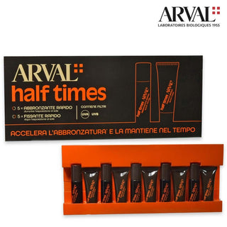 Arval Half Times 5 אמפולות שיזוף + 5 אמפולות קיבוע מהיר 10 מ"ל 