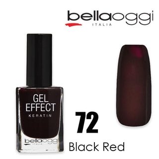 Bella Oggi Gel Effect Keratin Smalto Black Red — Smalto Effetto Gel
