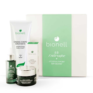 Bionell Kit Antirughe Crema Viso 75 ml + Siero 30 ml + Crema Mani 100 ml — Kit skincare