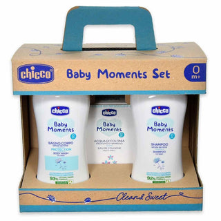 Chicco Set Baby Moments Azzurro — Set per l'Igiene del Bambino