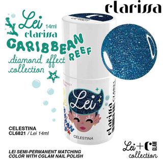 Clarissa طلاء أظافر شبه دائم Tpo Free 14 مل Celestina - تأثير الماس 