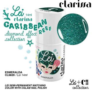Clarissa Vernis Semi-permanent Tpo Free 14 Ml Émeraude - Effet Diamant 