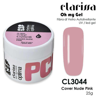 Clarissa Optima Cover Nude Pink Fibra di Vetro 25 g — Ricostruzione Unghie