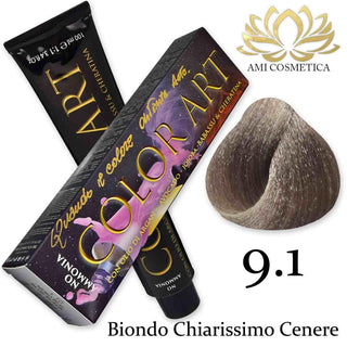 Color Art Senza Ammoniaca 100ml 9.1 Biondo Chiarissimo Cenere — Colorante per capelli