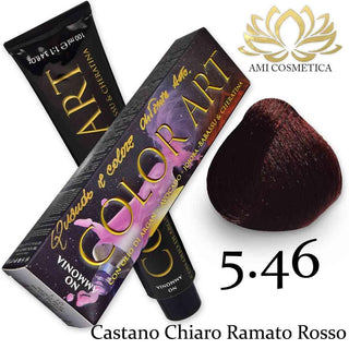 Color Art Senza Ammoniaca 100 ml 5.46 Castano Chiaro Ramato Rosso — Colorante per capelli
