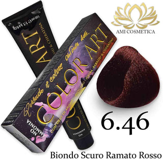Color Art Senza Ammoniaca 100 ml 6.46 Biondo Scuro Ramato Rosso — Colorante per capelli